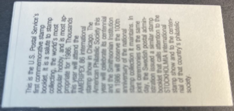 U.S.#  BK153-MINT/NEVER HINGED--COMPLETE BOOKLET/UNEXPLODED--1986