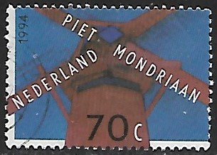 Netherlands - # 850 - Piet Mondriaan / The Red Mill - used (P26)