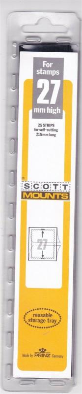 Prinz Scott Stamp Mount 27/215 BLACK Background Pack of 25