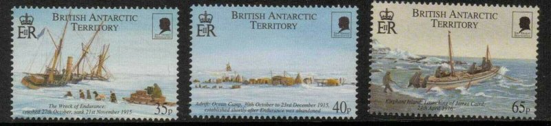 BRITISH ANTARCTIC TERR. SG312/4 2000 SHACKLETON'S TRANS-ANTARCTIC EXPEDITION MNH