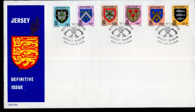 Jersey 257-262 Coat of Arms U/A FDC