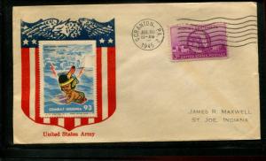 USA WWII Patriotic Cover: 2nd Signal Armored Combat Insignia 93