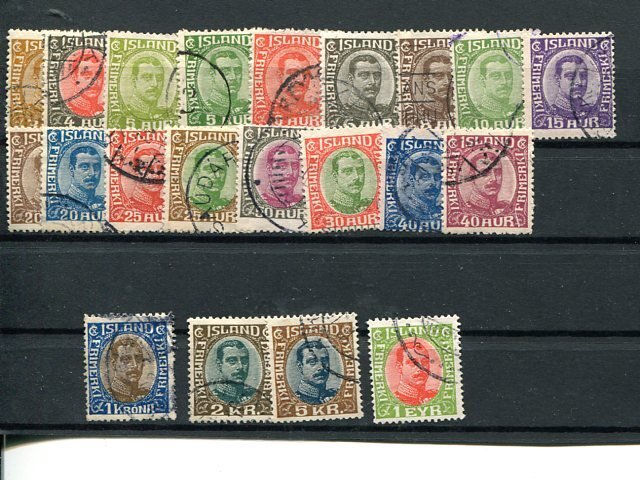 Iceland #108-29  Used F-VF $235.00 - Lakeshore Philatelics