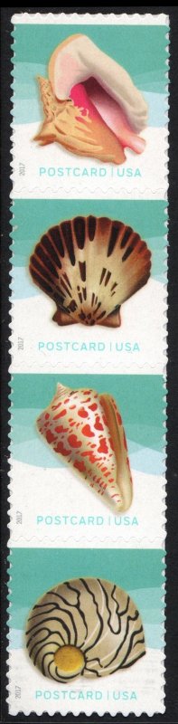 SC#5163-66 (Forever Post Card) Seashells Strip of Four (2017) SA