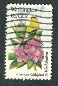 1999 Washington Birds and Flowers used single - perf 10.5 x 11