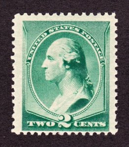 US 213 2c Washington Mint F-VF OG NH SCV $130 (001)