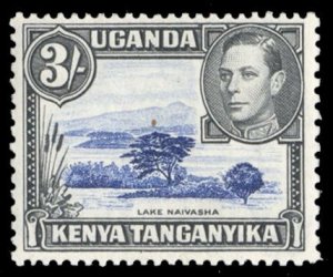 KUT 82a, $30, 1950 3sh gray black and ultramarine, lightly hinged