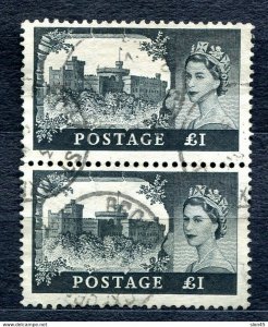 Great Britain 1955 Engr  WMK Castles type Sc 312 Used Pair10920