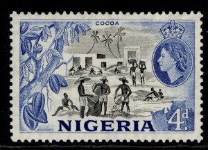 NIGERIA QEII SG74, 4d black & blue, LH MINT.