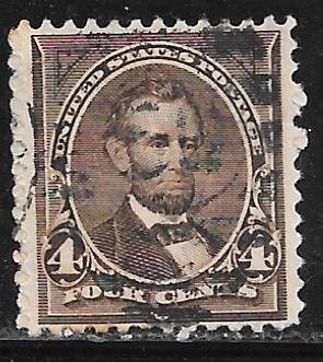 USA 254: 4c Lincoln, used, F-VF