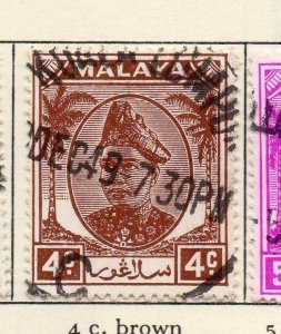 Malaya Selangor 1949-52 Early Issue Fine Used 4c. 026009