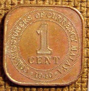 C22 Malaya 1940 1 cent cv $1.50