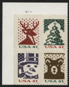 US 4210b Christmas Plate Block