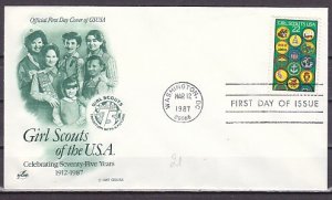 United States, Scott cat. 2251. Girl Scouts Anniversary. First day cover. ^