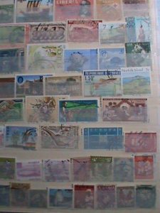 WORLDWIDE COLLECTION - 64 DIFFERENT- PICTORIAL USED STAMPS VF-HIGH CAT. VALUE.