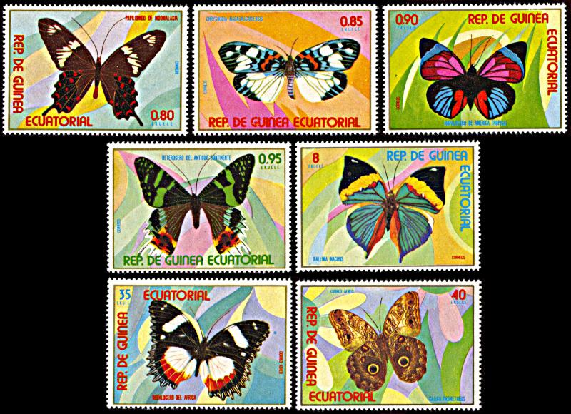 Equatorial Guinea 7701-7707, MNH, Butterflies