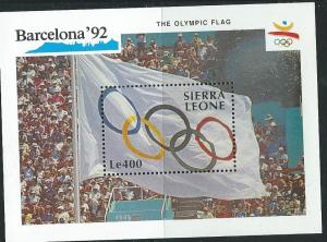 Sierra Leone #1283  '92 Olympic Flag Souvenir Sheet (MNH)