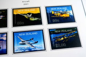 COLOR PRINTED NEW ZEALAND 2000-2004 STAMP ALBUM PAGES (88 illustrated pages)