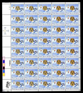 Special Olympics Ice Skating Sheet of Forty 22 Cent Postage Stamps Scott 2142