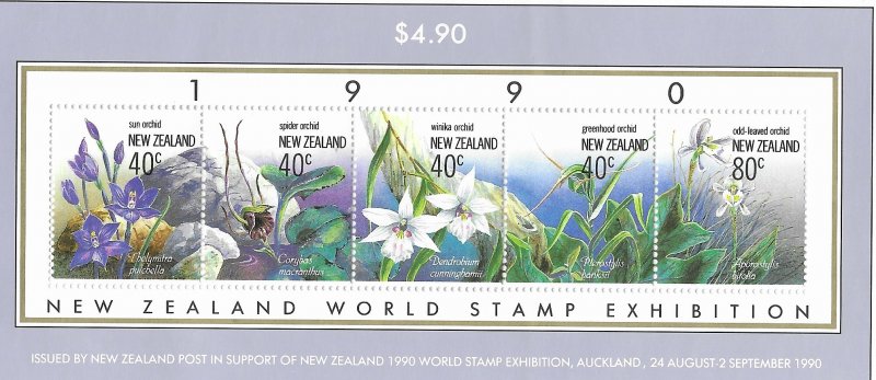 New Zealand 986 1990  s/s  vf  mint  nh