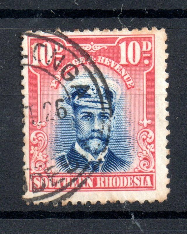 Southern Rhodesia 1924 10d Admiral SG9 fine used WS18723