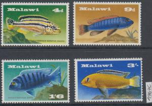 XG-AK599 MALAWI - Fish, 1967 Marine Life, Nature MNH Set