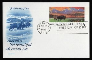 #UX120 15c America the Beautiful, Art Craft FDC **ANY 5=FREE SHIPPING**