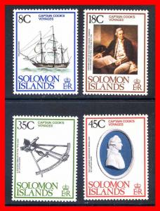 Solomon Islands 1979 #381-384, Captain Cook set of 4  - MNH