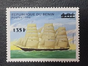 BENIN 2000 1242 135F 200€ THERMOPYLES BOAT SAILING SHIP OVERPRINT SURCHARGE MNH
