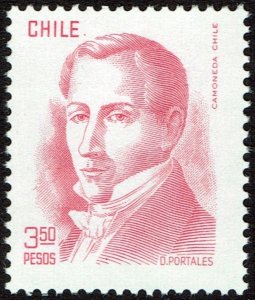 Chile #483B  MNH - 3.50p Diego Portales (1978)