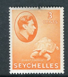 SEYCHELLES; 1938 early GVI Pictorial issue fine Mint hinged Shade of 3c. value