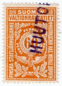 (I.B) Finland Railways : Parcel Stamp 60p (State Railway)