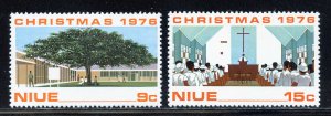 Niue 192-93 MNH,  Christmas Set from 1976.