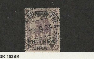 Eritrea - Italy, Postage Stamp, #64 Used Lion, 1922, JFZ