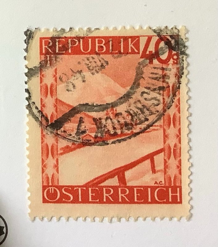 Austria 1946-47 Scott 506 used - 40g, landscape