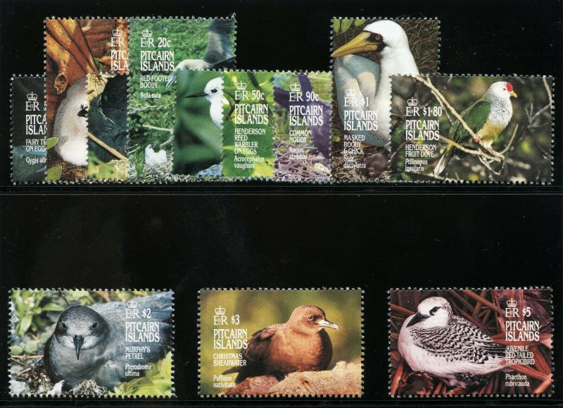 Pitcairn Islands 1995 QEII Birds set complete superb MNH. SG 462-473. 