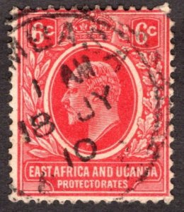 1907, East Africa & Uganda Protectorates 6c, Used, Sc 33