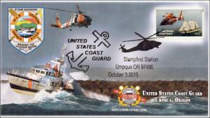 2015, USCG , Pictorial Postmark, 225th Anniv, Umpqua OR, 15-220