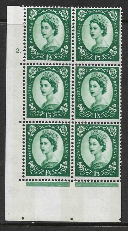 1/3 Wilding Violet Phosphor 9.5mm cyl 2 Dot perf type A(E/I) UNMOUNTED MINT 