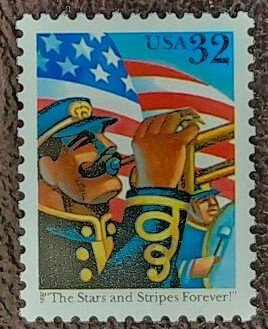 US Scott # 3153; 32c Stars and Stripes from 1997; MNH, og; VF/XF cntr