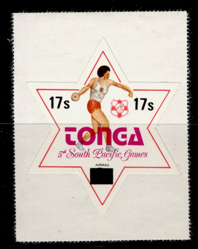 TONGA QEII SG645, 17s on 9s South Pacific games, NH MINT. 