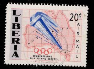 LIBERIA Scott C105  1956 Melborne Olympic games stamp