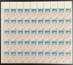 1158 US Japan Treaty Centennial MNH 4 c Sheet of 50  FV $2  1960