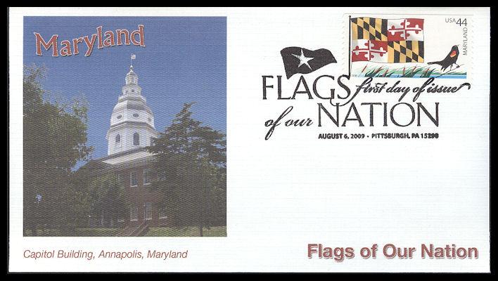 #4296 FOON: Maryland Flag Fleetwood FDC