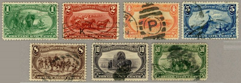 US Scott#285-291 VF centered  & sound 1898 Trans-Mississippi set