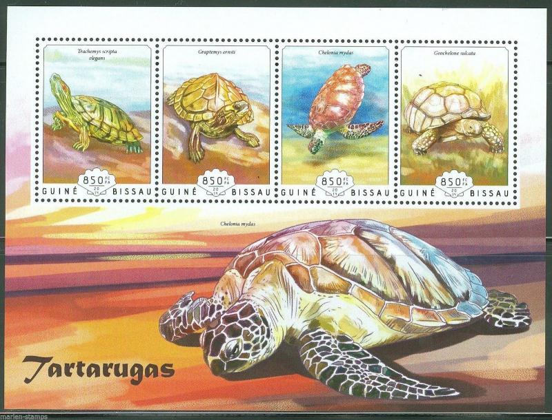 GUINEA BISSAU  2014   TURTLES  SHEET MINT  NH