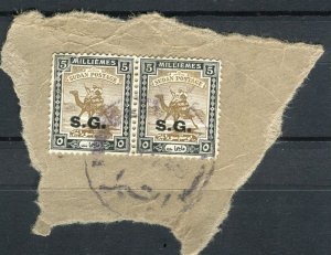 EAST AFRICA PROTECTORATE; 1940s early Camel Rider issues on POSTMARK PIECE