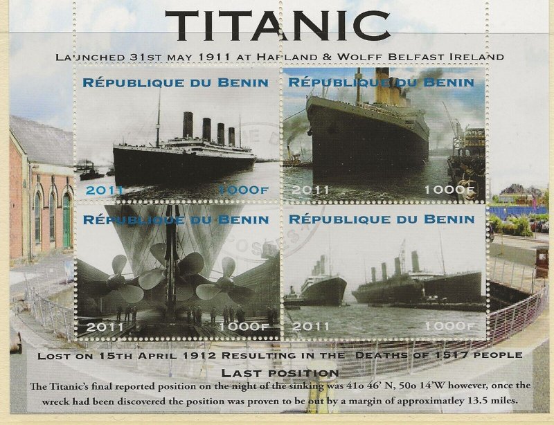 Thematic Stamps  Ships   2014 Titanic II  sheet of 4 values used