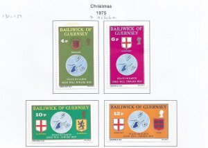 GUERNSEY - 1975 - Christmas - Perf 4v Set - Mint Lightly Hinged