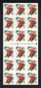 U.S. #3013a MINT, NH BOY ON SLED BOOKLET PANE - PRICED AT FACE VALUE !
